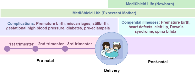 Pre and Post Hospitalisation under Maternity Insurance